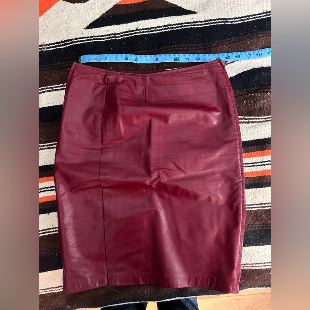 Danier Deep Red Pencil Skirt